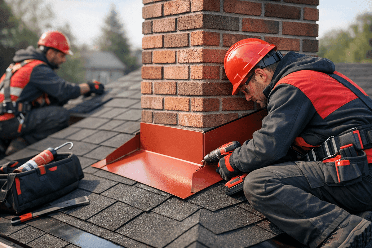 Chimney Flashing service by Affordable Roofing