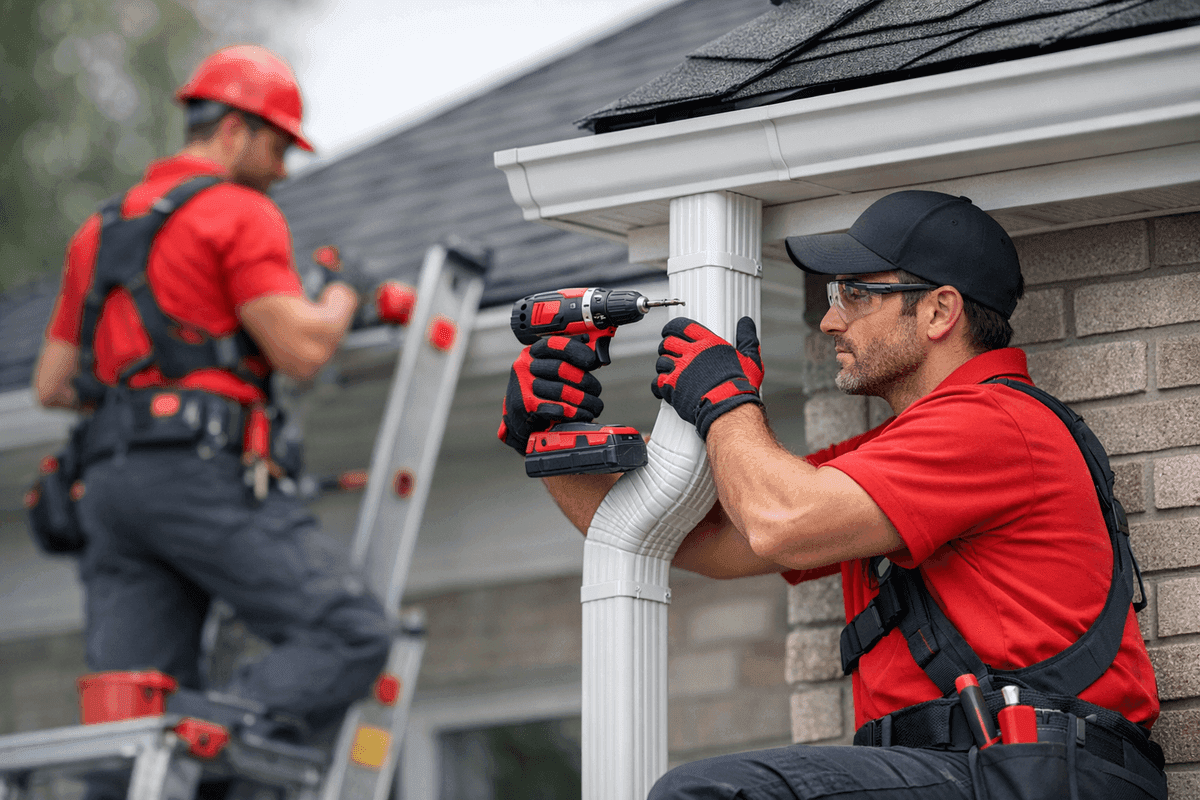 Downspout Repair service by Affordable Roofing