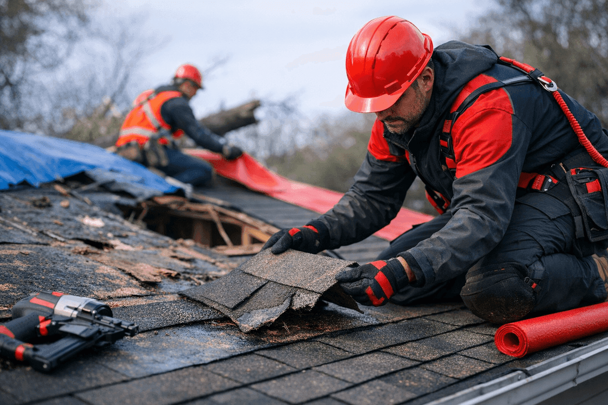 Storm Damage Restoration service by Affordable Roofing